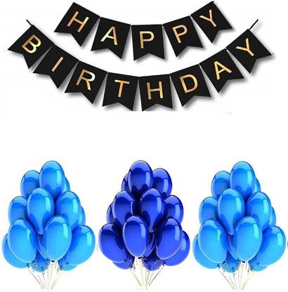 pic Royal Blue And Black Birthday Decorations 2