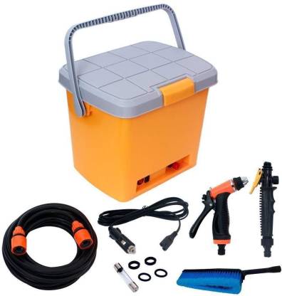 Royaldeals High Quality Portable Mini High pressure car washing machine car washer kit car Jet Spray Easy to operate and portable 12V 16L Tank High Pressure Washer Pressure Washer