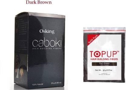 Osking Caboki Hair Building Fiber /Hair Volumizer Fiber Color/Natural Dark  Brown Color (25g) with 10g Refill Bag (NATURAL Dark Brown) Hair Loss  concealer DARK BROWN(25grams) - Price in India, Buy Osking Caboki