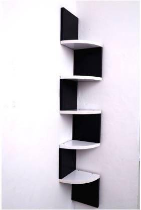 Rustic Decor Zigzag Corner Wall Mount Shelf Unit Racks And Shelves Wall Shelf Book Shelf Wall Decoration Walnut Finish Brown Wooden Wall Shelf Price In India Buy Rustic Decor Zigzag Corner Wall Mount Shelf Unit Racks