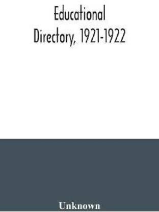 Educational directory, 1921-1922