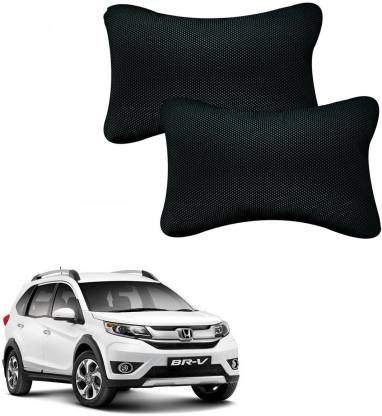NIKROKZ Black Leatherite Car Pillow Cushion for Honda