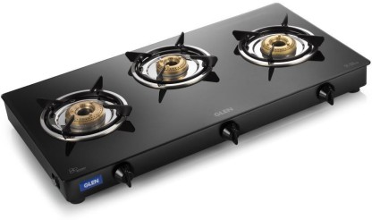 glen 3 burner glass cooktop