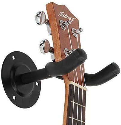 Ukulele Bass Sondery Guitar Wall Mount Hanger 1 Pack Banjo and Mandolin Auto Lock and Adjustable Hook Holder for Acoustic and Electric Guitar 