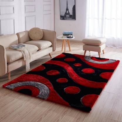swami handloom Multicolor Polyester Carpet