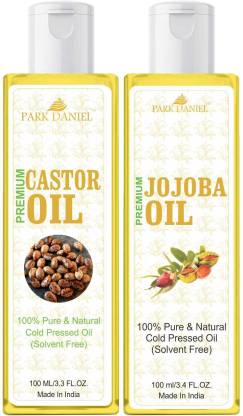 PARK DANIEL Organic Jojoba oil and Castor oil combo pack of 2 bottles of  100 ml(200 ml) Hair Oil - Price in India, Buy PARK DANIEL Organic Jojoba oil  and Castor oil