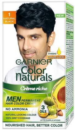 GARNIER COLOR NATURALS CREME RICHE MEN PERMANENT HAIR COLOR CREAM (1  NATURAL BLACK) , WHITE - Price in India, Buy GARNIER COLOR NATURALS CREME  RICHE MEN PERMANENT HAIR COLOR CREAM (1 NATURAL