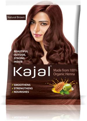 Kajal Hair Henna Color ( Natural Brown ) - Pack of 10 , Natural Brown -  Price in India, Buy Kajal Hair Henna Color ( Natural Brown ) - Pack of 10 ,
