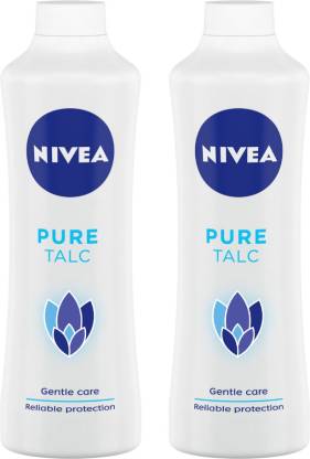 NIVEA Talcum Powder For Men & Women, Pure, For Gentle Fragrance & Reliable Protection Against Body Odour, 400 g