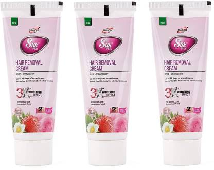 Nimson Silk Plus Hair Removal Cream With Rose & Strawberry Extracts (Pack  of 3) Cream - Price in India, Buy Nimson Silk Plus Hair Removal Cream With  Rose & Strawberry Extracts (Pack