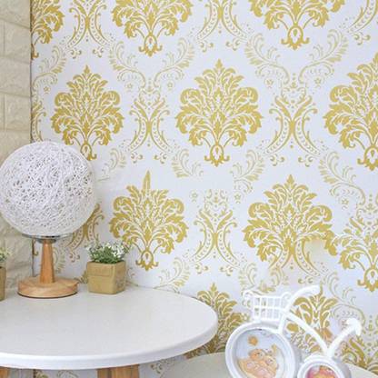 Skywalls 24 Sq Feet Diy Self Adhesive Wallpaper With Golden Creative Motifs For Home Decor Multicolor Large Self Adhesive Sticker Price In India Buy Skywalls 24 Sq Feet Diy Self Adhesive Wallpaper