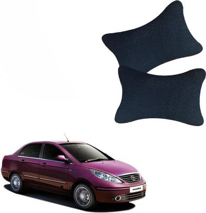 AutoKraftZ Black Leatherite Car Pillow Cushion for Tata