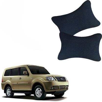 AutoKraftZ Black Leatherite Car Pillow Cushion for Tata