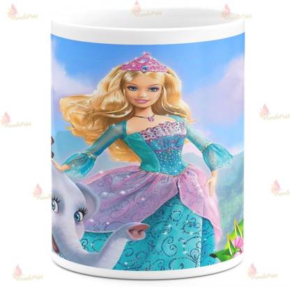 TrendoPrint Barbie Princess Cartoon Printed White Tea Birthday And Return  Gift For Kids And Brother Sister And Bro Sis And Son Daughter And Bhai  Behan And Children Ceramic Coffee Mug Price in