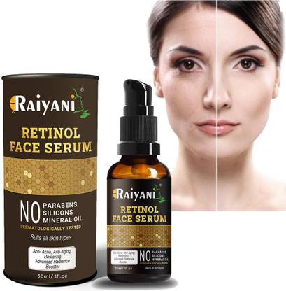 Raiyani Retinol Face Serum - Oil Free - Skin Plumping, Boost Collagen, Anti Acne, Anti Aging, Restoration - No Parabens, Silicones & Mineral Oil - Price in India, Buy Raiyani Retinol Face Raiyani Retinol Face Serum - Oil Free - Skin Plumping, Boost Collagen, Anti Acne, Anti Aging, Restoration - No Parabens, Silicones & Mineral Oil - Price in India, Buy Raiyani Retinol Face