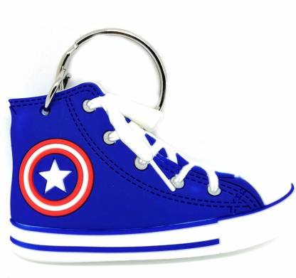 Relicon Two Sided Captain America Sneaker Sports Shoes (Design-1) Rubber  Keychain for Car Bike Men Women Boys Kids Keyring Key Chain Price in India  - Buy Relicon Two Sided Captain America Sneaker