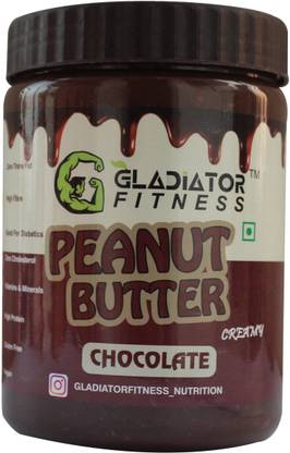 Gladiator Fitness Chocolate Creamy Peanut Butter | 30% Protein | Zero Cholesterol | Vegan | Gluten Free 1 kg