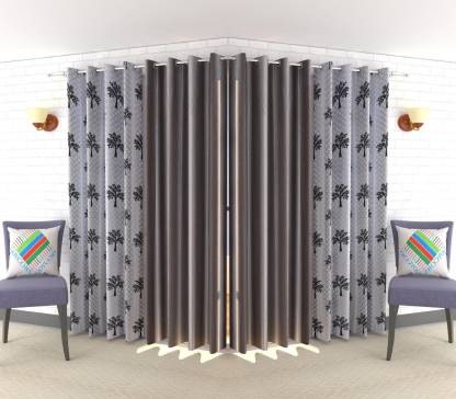 Polyester Semi Transpa Door Curtain, 8 Ft Sliding Door Curtains