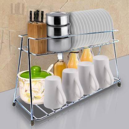 Frde Tainless Steel 2 Tier Multipurpose Kitchen Storage Shelf Stand Rack Spice And Vegetable Container Organizer Stand Container Rack Containers Kitchen Rack Price In India Buy Frde Tainless Steel 2 Tier