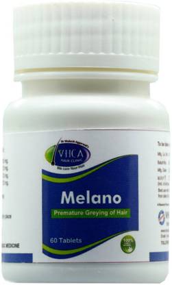 VHCA Ayurvedic Hair Growth Tablets | Hair Fall Tablets | Tablets for Hair  Growth for Grey Hair, Hair Loss | Melano Tablets (1 x 60 Tablets) Price in  India - Buy VHCA