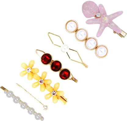 KARMAAH Beads and Stone Hair Clips Set Baby Hairpin For Kids Girls Toddler Barrettes  Hair Accessories Design 5 Hair Clip Price in India - Buy KARMAAH Beads and  Stone Hair Clips Set