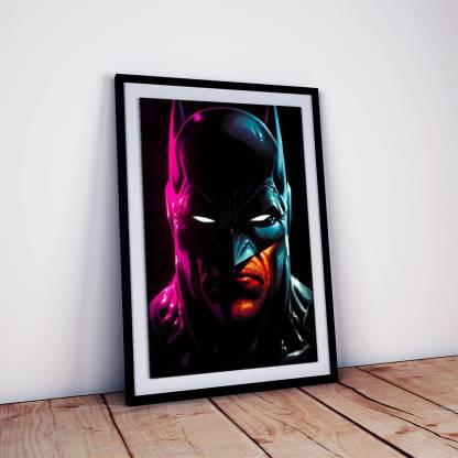 Batman Poster With Frame Superhero Wall Art For Home Decor Fine Print Comics S Animation Cartoons Posters In India Film Design Music Nature And Educational - Batman Wall Art Home Decor