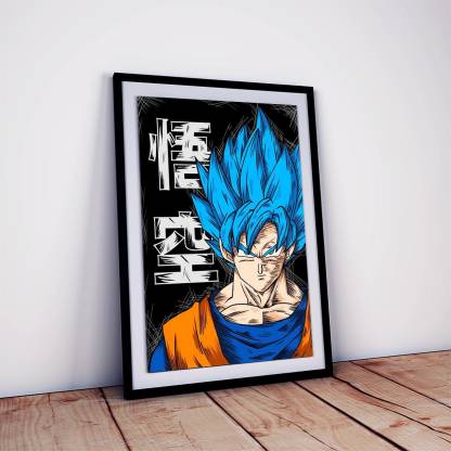 Dragon Ball Z Goku Poster With Frame for Room and Home Fine Art Print -  Personalities, Decorative, Music, Pop Art, Comics, Animation & Cartoons  posters in India - Buy art, film, design,