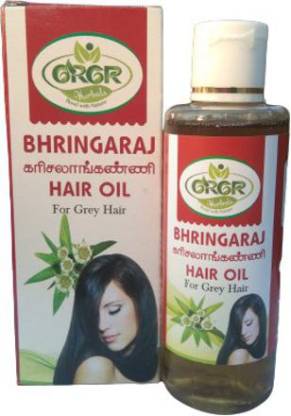 GRGR BHRINGARAJ HAIR OIL-130ml for grey hair Price in India - Buy GRGR BHRINGARAJ  HAIR OIL-130ml for grey hair online at 