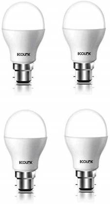 Ecolink by Philips 9 W Round B22 LED Bulb  (White, Pack of 4)
