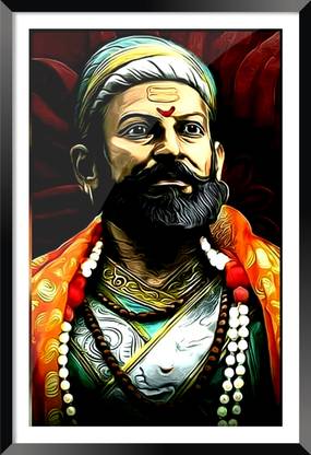 Download Dbrush Chhatrapati Shivaji Maharaj Religious Photo Frame With Glass Wall Painting For Wall Office And Home Portrait Digital Reprint 18 Inch X 12 Inch Painting Price In India Buy Dbrush Chhatrapati