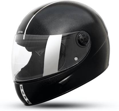 GoMechanic Anymal Series- Hawk Full Face with Clear Visor Motorsports Helmet (Black)
