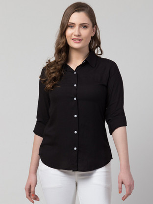 Black shirt womens online india clearance