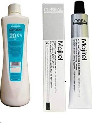 Kerafusion LOREAL Majirel  Brown 50 ML COLOUR TUBE with Oxydant Creme  20 Vol 6% Developer 495 ML (set of 2) , LOREAL PARIS - Price in India, Buy  Kerafusion LOREAL Majirel