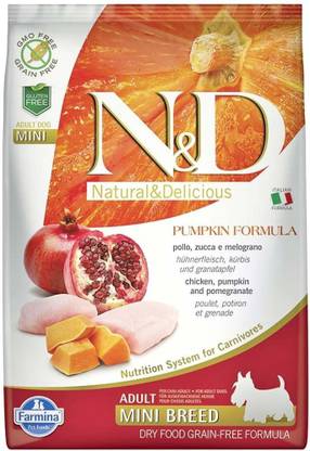 farmina n d pumpkin chicken pomegranate grain free dog dry food adult mini breed 2 5 kg dry adult dog food price in india buy farmina n d