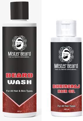 Mister Beard Beard Wash 200ml with Bhringraj Hair Oil 100ml Price in India - Buy Mister Beard Beard Wash 200ml with Bhringraj Hair Oil 100ml online at Mister Beard Beard Wash 200ml with Bhringraj Hair Oil 100ml Price in India - Buy Mister Beard Beard Wash 200ml with Bhringraj Hair Oil 100ml online at