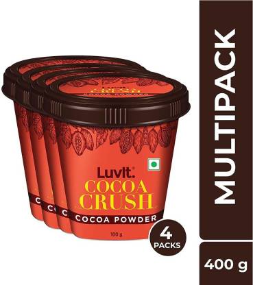 LuvIt uvIt Cocoa Crush Powder | Baking | Milk Shakes | Cake | Pack of 4 Cocoa Powder  (400 g)