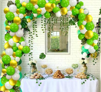 | CAMARILLA Solid Jungle Safari ThemeBalloon Arch Garland Kit/Jungle Theme Party Supplies for Kids Birthday,Baby Shower/Animal Theme First Birthday Decoration/Party Favors Item for (Pack of 102pcs) Balloon - Balloon | CAMARILLA Solid Jungle Safari ThemeBalloon Arch Garland Kit/Jungle Theme Party Supplies for Kids Birthday,Baby Shower/Animal Theme First Birthday Decoration/Party Favors Item for (Pack of 102pcs) Balloon - Balloon
