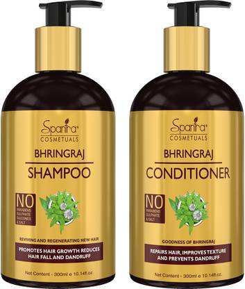 Spantra Bhringraj Hair Shampoo and Conditioner ,300ml each, Suitable All Hair Types, Parabens and Sulphate Free, Hair Care Solution Combo Kit, PACK OF 2 Price in India - Buy Spantra Bhringraj Hair Spantra Bhringraj Hair Shampoo and Conditioner ,300ml each, Suitable All Hair Types, Parabens and Sulphate Free, Hair Care Solution Combo Kit, PACK OF 2 Price in India - Buy Spantra Bhringraj Hair