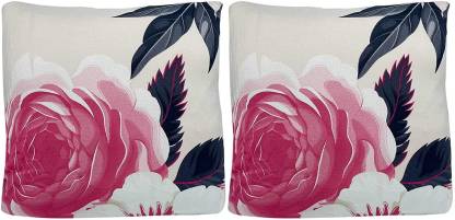 HOUSE OF QUIRK Printed Cushions & Pillows Cover  (Pack of 2, 42 cm*42 cm, Beige)