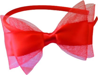 Baby Valentines Day Headband Red & White Polka Dot 3 Grosgrain Bow Knot Headband 