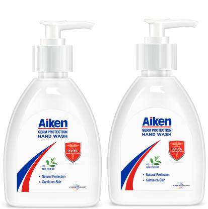 Aiken Germ Protection with Tea Tree Oil Hand Wash Pump Dispenser  (2 x 225 ml)