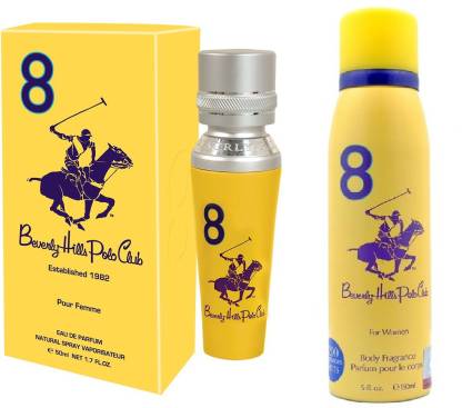 Buy BEVERLY HILLS POLO CLUB Sport No 8 Women 50ml EDT Perfume and 150ml  Deodorant Gift Set Eau de Toilette - 150 ml Online In India 