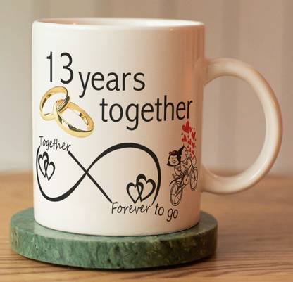 Happy 13 Years Anniversary Rosemelt Happy 13Th Marriage Anniversary 13 Years Love Thirteen Wedding  Anniversary Gift For Him And Her" "