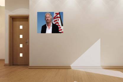 Richard Branson Sticker Poster|Hollywood Celebrity Wall Poster|Interior Wall Decor|Poster For Studio, Hostel, Living Area|Room Décor Item|Decorative Wall Sticker Poster|Self Adhesive Wall Sticker Poster Paper Print