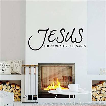 Vvwv Sticker Name Above All Names Quote Wall Decal Vinyl Verse Religious Pray Lettering Home Decor Stickers L X H 56 Cm 44 In India - Home Decoration Names Vvwv Sticker Name Above All Names Quote Wall Decal Vinyl Verse Religious Pray Lettering Home Decor Stickers L X H 56 Cm 44 In India - Home Decoration Names