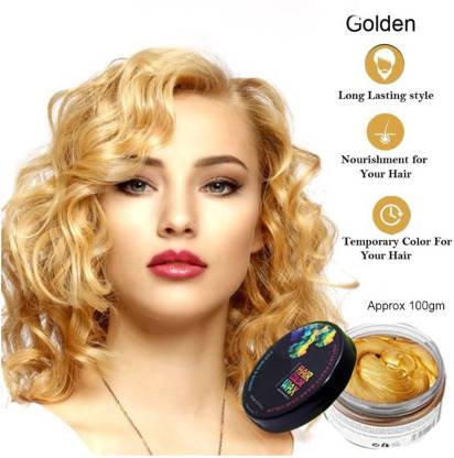 tanvi27 New Instant Hairstyle Temporary Hair Color White Wax for Men and  Women Gold Wax Hair Wax - Price in India, Buy tanvi27 New Instant Hairstyle  Temporary Hair Color White Wax for