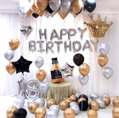 Silver and gold birthday theme clearance