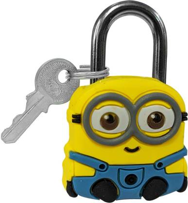 Epyz Cute Cartoon Mini Padlock- Safety Lock Luggage Lock for Travel  Suitcase, Locker, Diary, Drawer Press Lock with Key Safety Lock Yellow -  Price in India 