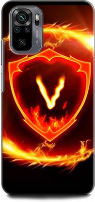 Indicraft Back Cover For Redmi Note 10 V V Letter Fire V Name V Alphabet Indicraft Flipkart Com