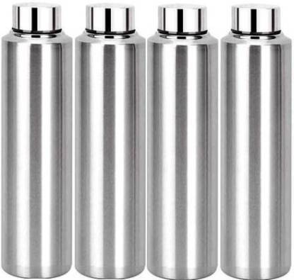 STEEPLE 1000 ml Steel Water Bottle / Refrigerator/ Thunder/ for Regular Use (Pack of 4) 1000 ml Bottle